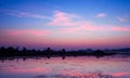 Reflection of early morning colours and clouds