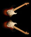 Reflection of the electric guitar in the water Royalty Free Stock Photo