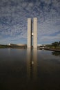 Reflection of the Federal Senate and Brazilian Congress in the water Royalty Free Stock Photo