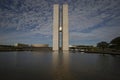 Reflection of the Federal Senate and Brazilian Congress in the water Royalty Free Stock Photo