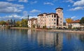 Reflection of the Five Star Broadmoor Hotel at Colorado Springs Royalty Free Stock Photo
