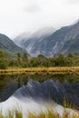 Reflection of Franz Josef Mountains in Peters Pool
