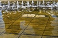 Reflection Front Fountain San Fernando Cathedral San Antonio Texas Royalty Free Stock Photo