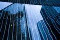 Reflection in the glass skyscrapers Royalty Free Stock Photo