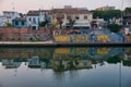 Reflection Graffite on river marecchia italy Rimini