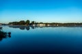 Reflection of a Harbour. Royalty Free Stock Photo