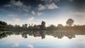 Reflection of the house on the water