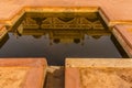 A reflection of the Humayan Tomb in Dehli, India