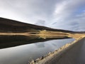 reflection in Iceland lake and cabin Royalty Free Stock Photo