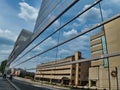 Reflection of the Kanawha County judicial, courthouse annex in Charleston WV USA Royalty Free Stock Photo