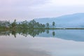 Reflection on the lake Cileunca