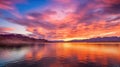 reflection lake mead sunset Royalty Free Stock Photo