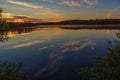 Reflection, Lake, pond, summer, trees on the shore, Royalty Free Stock Photo