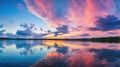 reflection lake sky