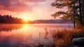 reflection lake sunrise