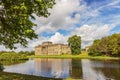 Reflection lake view of Lyme Hall in Disley, England.