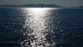 Reflection of light on the St. Lawrence River Canada