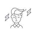 Reflection line icon concept. Reflection vector linear illustration, symbol, sign