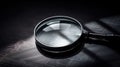 reflection magnifying glass gray Royalty Free Stock Photo