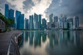 Reflection of Marina Bay Skyline at Daytime