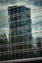 Reflection of a Modern Building in Glass Facade Royalty Free Stock Photo