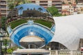 Reflection of the Monte Carlo Casino in the Sky Mirror sculpture by Anish Kapoor in Monte Carlo, Monaco. Royalty Free Stock Photo