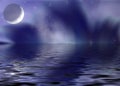 Reflection moon_fantastic Royalty Free Stock Photo