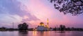 Reflection mosque at lake side Royalty Free Stock Photo