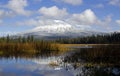 Reflection of Mount Bachelor In Hosmer Lake Autumn Royalty Free Stock Photo