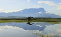 Reflection of Mount Kinabalu at Sabah, Borneo Royalty Free Stock Photo
