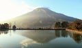 Reflection of Mount Sumbing, Indonesia Royalty Free Stock Photo