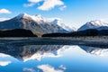 Reflection of mountain in New Zealand Royalty Free Stock Photo