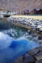 Reflection of Mountains and Skies in Water Royalty Free Stock Photo