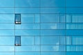 Reflection in an office building glass wall Royalty Free Stock Photo