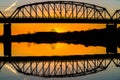 Reflection of an old Bridge in Texas Hillcountry