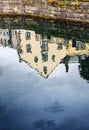 Reflection of an old house in canal water Royalty Free Stock Photo