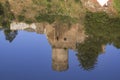 Reflection of old ruin in the water Royalty Free Stock Photo