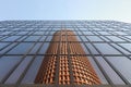 Reflection of the Part-Dieu tower in a facade in Lyon Royalty Free Stock Photo