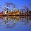 Reflection of petrochemical plant