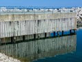 Reflection of Pier on Lake Michigan Harbor Royalty Free Stock Photo