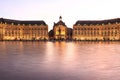 Reflection of Place De La Bourse in Bordeaux Royalty Free Stock Photo