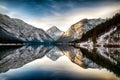 Reflection at Plansee (Plan Lake), Alps, Austria Royalty Free Stock Photo