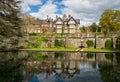 View of the manor house at Bodnant Gardens in North Wales Royalty Free Stock Photo