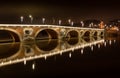 Reflection of Pont Neuf over garonne river