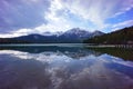 The Reflection at Pyramid lake,Jasper ,alberta,Canada Royalty Free Stock Photo