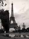 Reflection in the rain at the Eiffel Tower