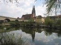 Reflection of Regensburg, Germany Royalty Free Stock Photo