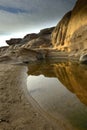 The Reflection of the Rock at Sam Phan Boke in UBO Royalty Free Stock Photo