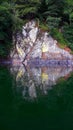 Reflection of rocks in a lake Royalty Free Stock Photo