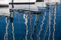 Reflection in a sea of yacht masts Royalty Free Stock Photo